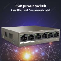 Tenda TEF1106P-4-63W 6-Port 10/100M 4-Port PoE Switch  4POE +2 AKTARMA 